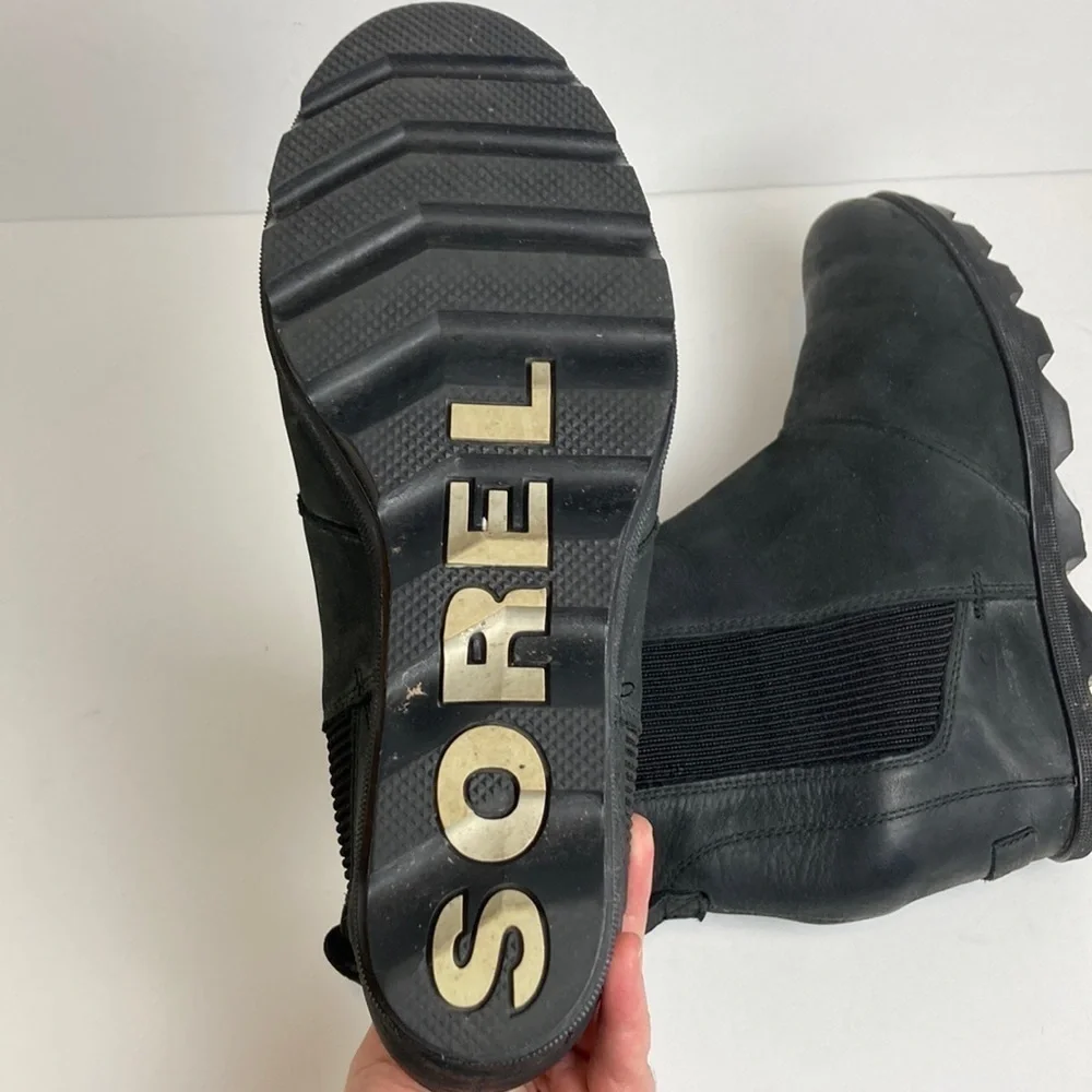 Sorel Joan of Arctic Wedge II Chelsea Bootie Leather 10 Winter Fall Gorpcore
